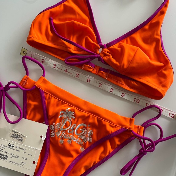 D&G• Y2K Vintage Halter Top Tie String Bikini Bottom Set - Picture 6 of 16